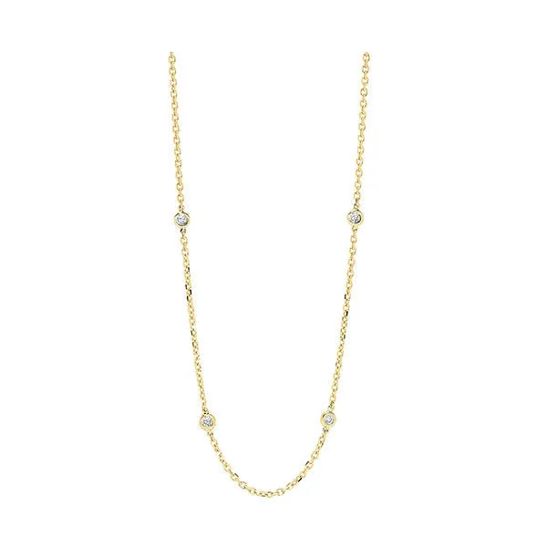 14KT Yellow Gold & Diamond Diamonds By The Yard Bracelet & Necklace Neckwear Necklace  - 2 ctw