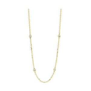 14KT Yellow Gold & Diamond Diamonds By The Yard Bracelet & Necklace Neckwear Necklace  - 2 ctw