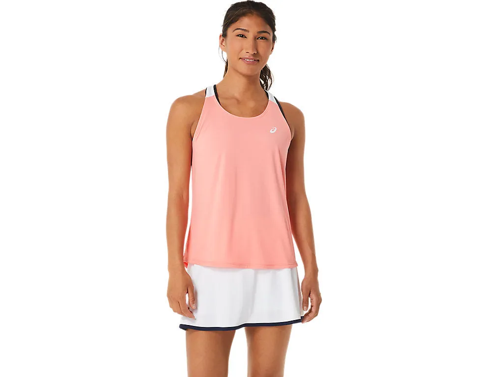 Asics Women Court Tank Guava/Brilliant White