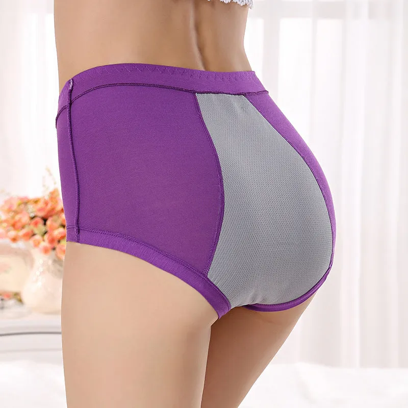 Bamboo Fiber Pocket High Waist Anti-leakage Women's Panties