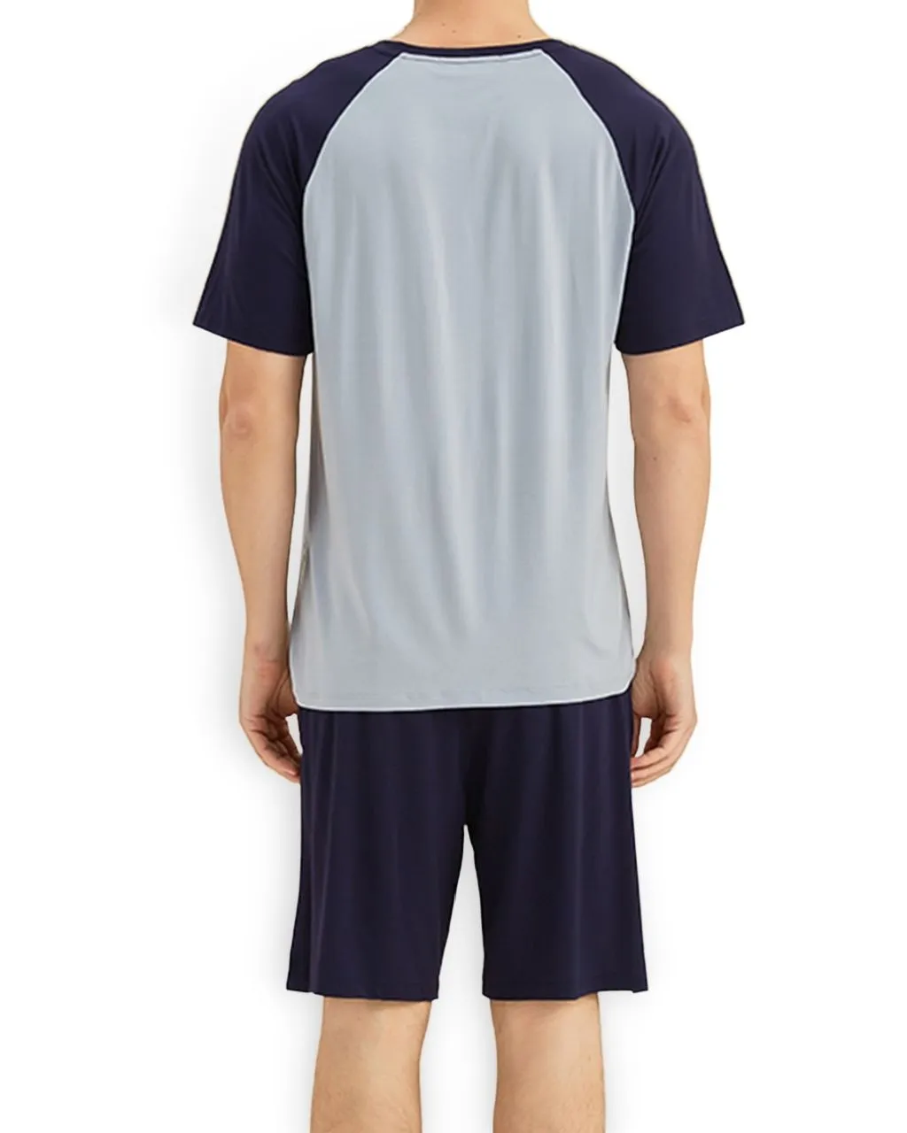 Bamboo Men Shorts Pyjamas - Pale Blue