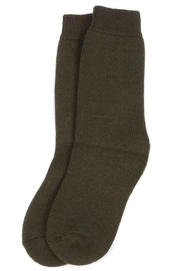 Barbour Socks, Wellington Calf/boot length  in Olive MSO0144OL71