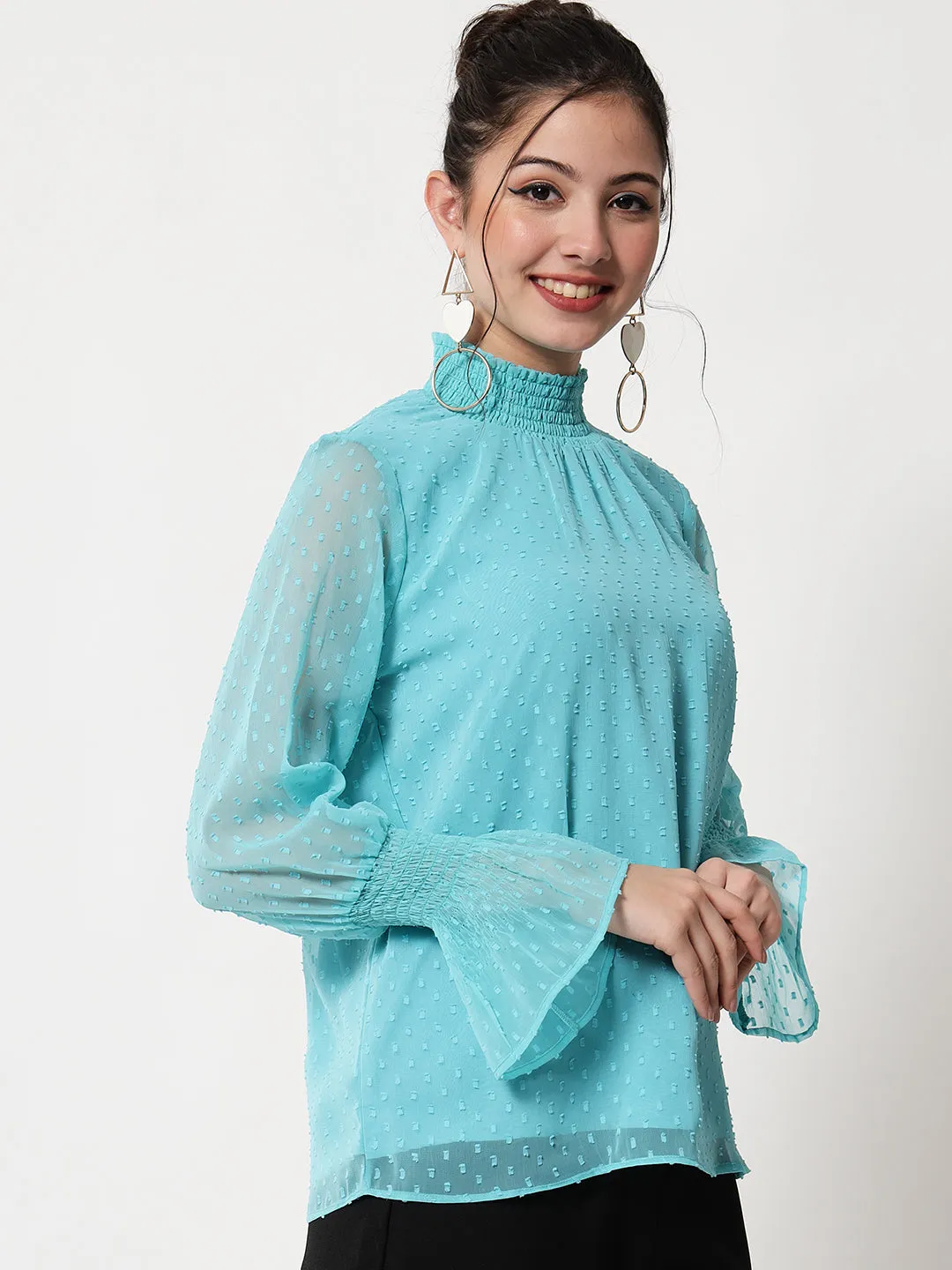 Bell Sleeve Georgette Top