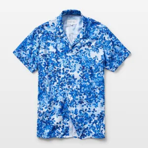 Blue Blossoms Open Collar Shirt