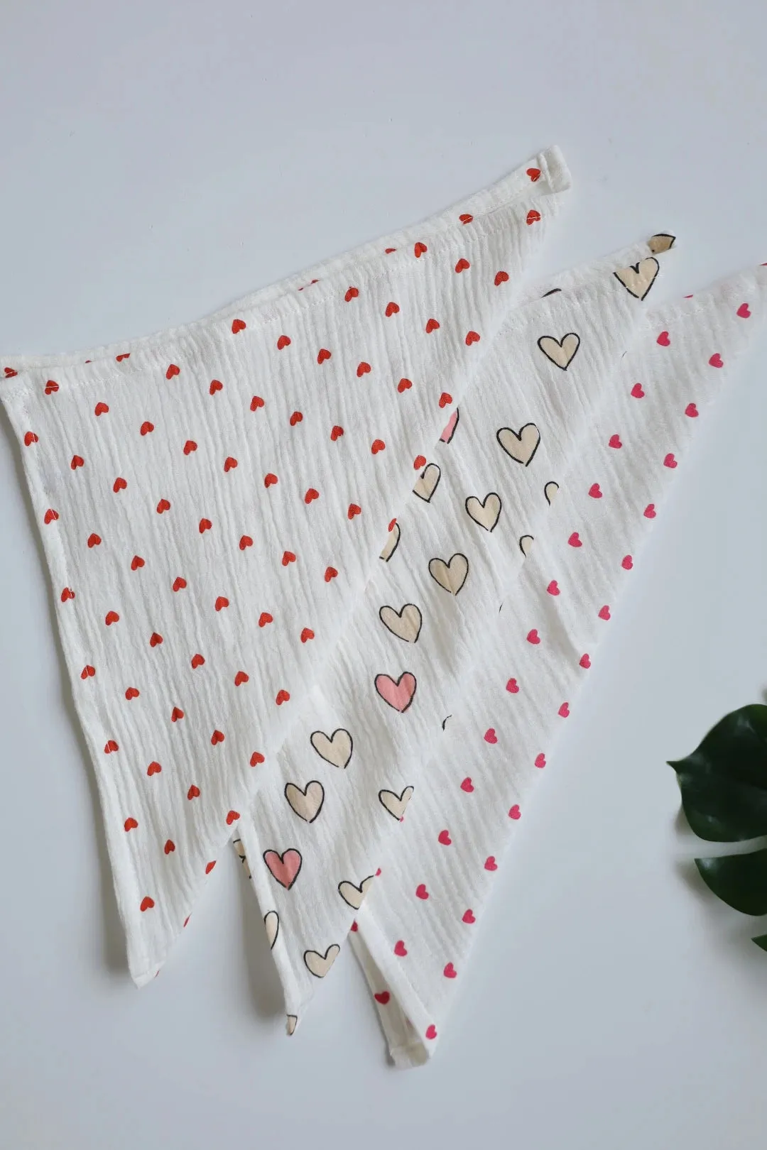 Blush Heart-Muslin Baby Wipes-Pack of 3