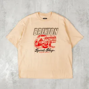 Brixton Smokey Heavyweight Relaxed Tee - Cream Classic Wash