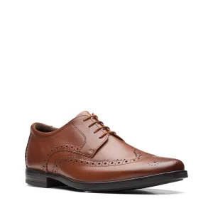 CLARKS HOWARD WING-DARK TAN