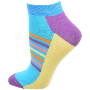 Colorful Women's Ankle Socks in Cotton - 2 Pair Pack