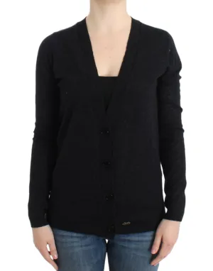 Costume National Elegant Deep V-neck Lightweight Cardigan