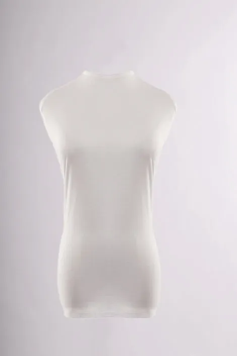 Cotton Undershirt Round Neck- Off White