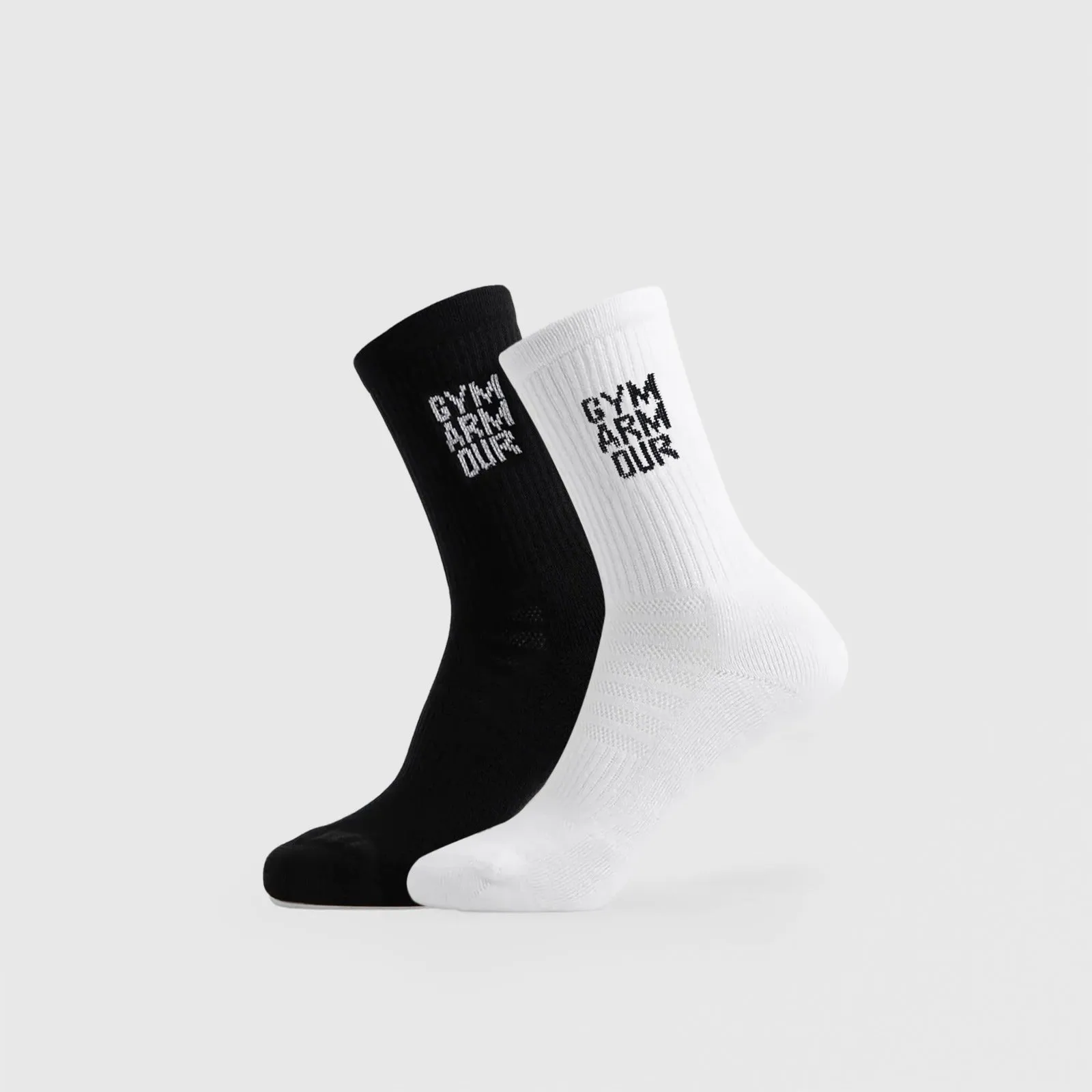 Crew Socks 2Pcs (Black   White)