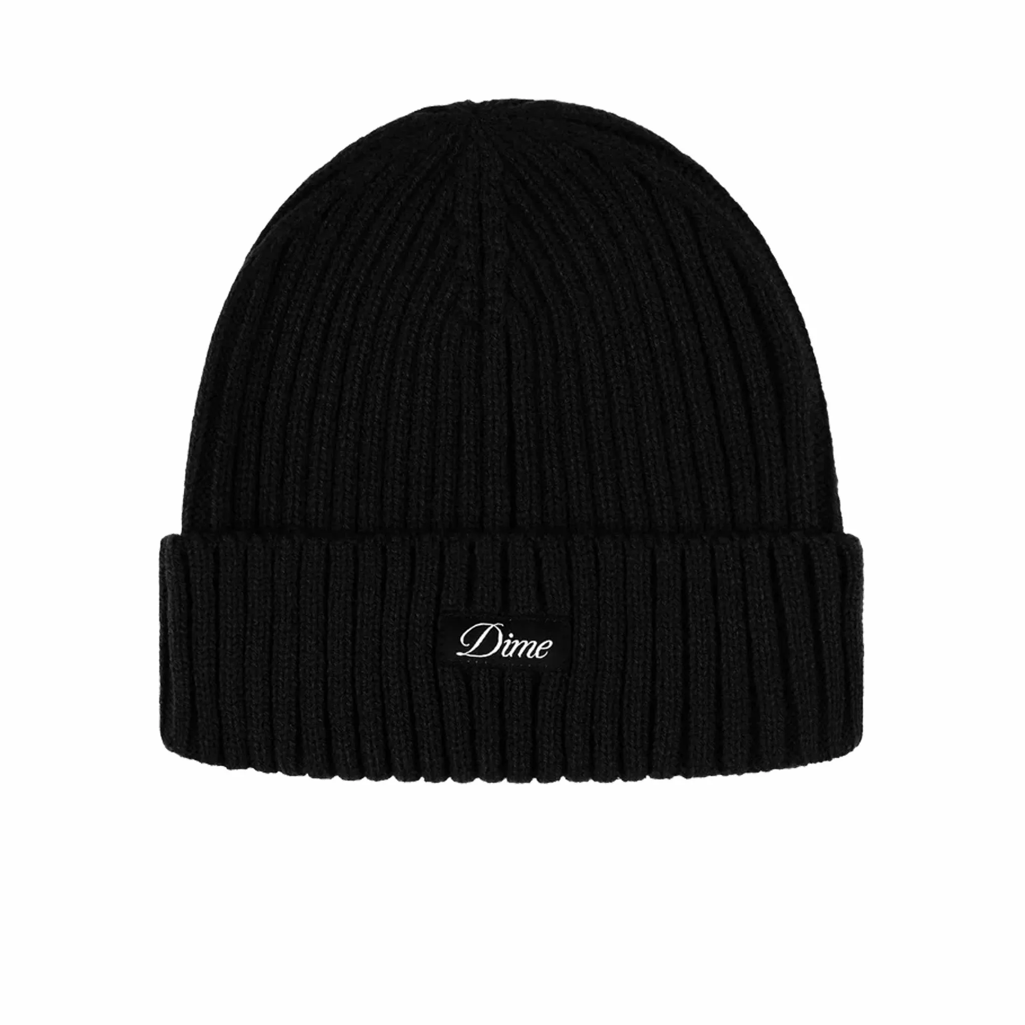 Dime Cursive Fold Beanie (Black)