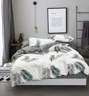 Evergreen 3 Piece 100% Cotton Bedding Set: Duvet Cover and Two Pillow Shams