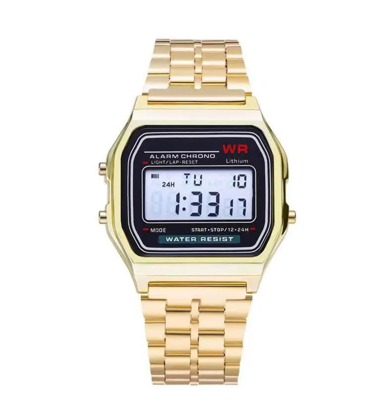 F91 Sports Children's Electronic Metal Watch Multifunctional Luminous Steel Strap Watch