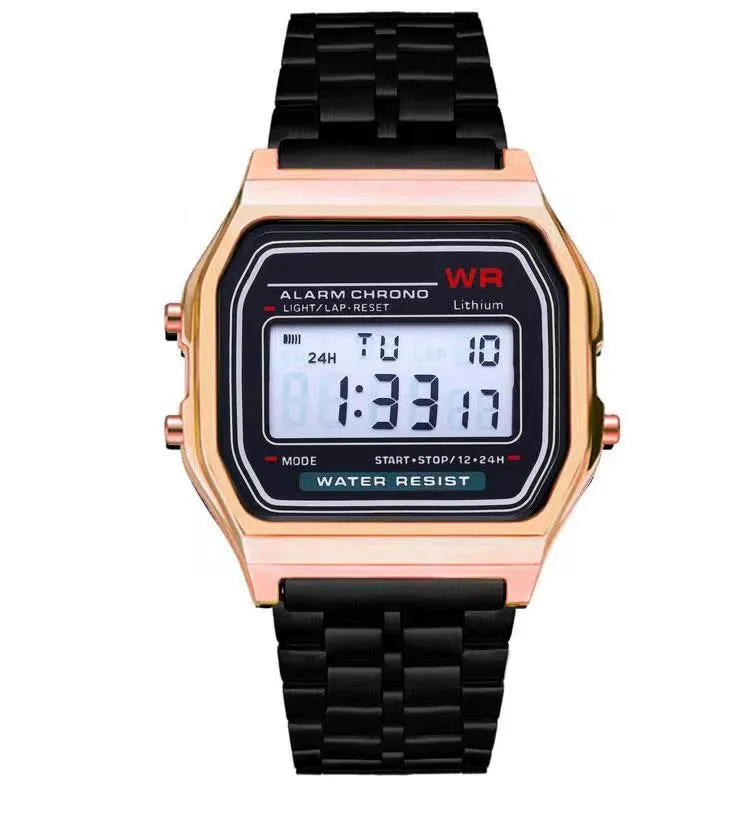 F91 Sports Children's Electronic Metal Watch Multifunctional Luminous Steel Strap Watch