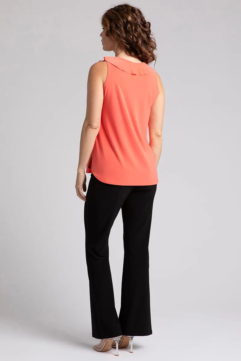 Flutter Sleeveless Top | Coral