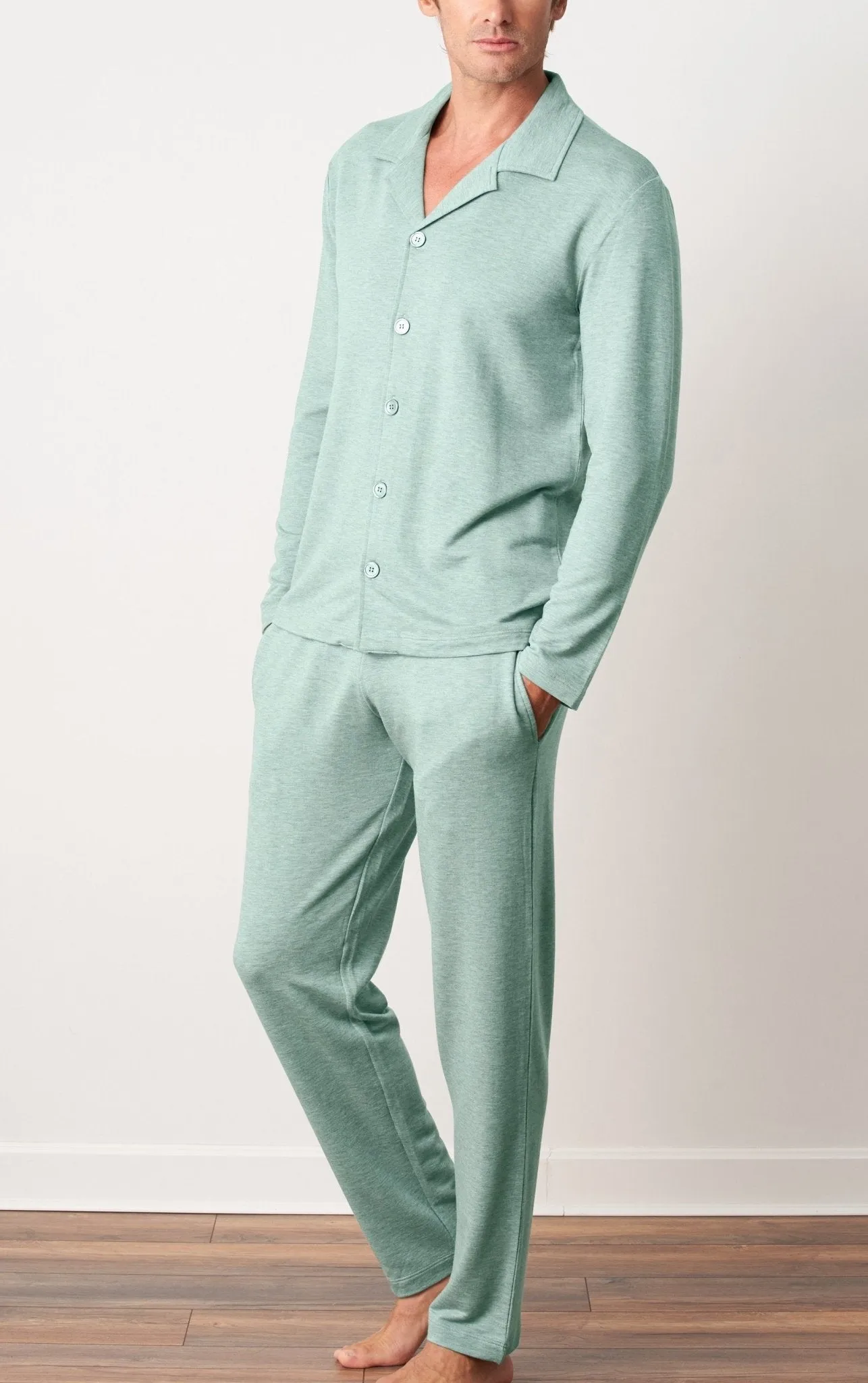 Green TENCEL™ Lyocell Pyjama Set (Made in Japan)