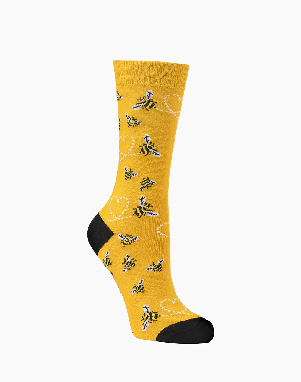 Heart Bees | Womens Bamboo Sock