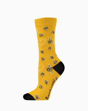 Heart Bees | Womens Bamboo Sock