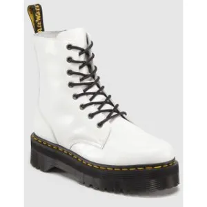 Jadon White Polished Smooth Platform Boot