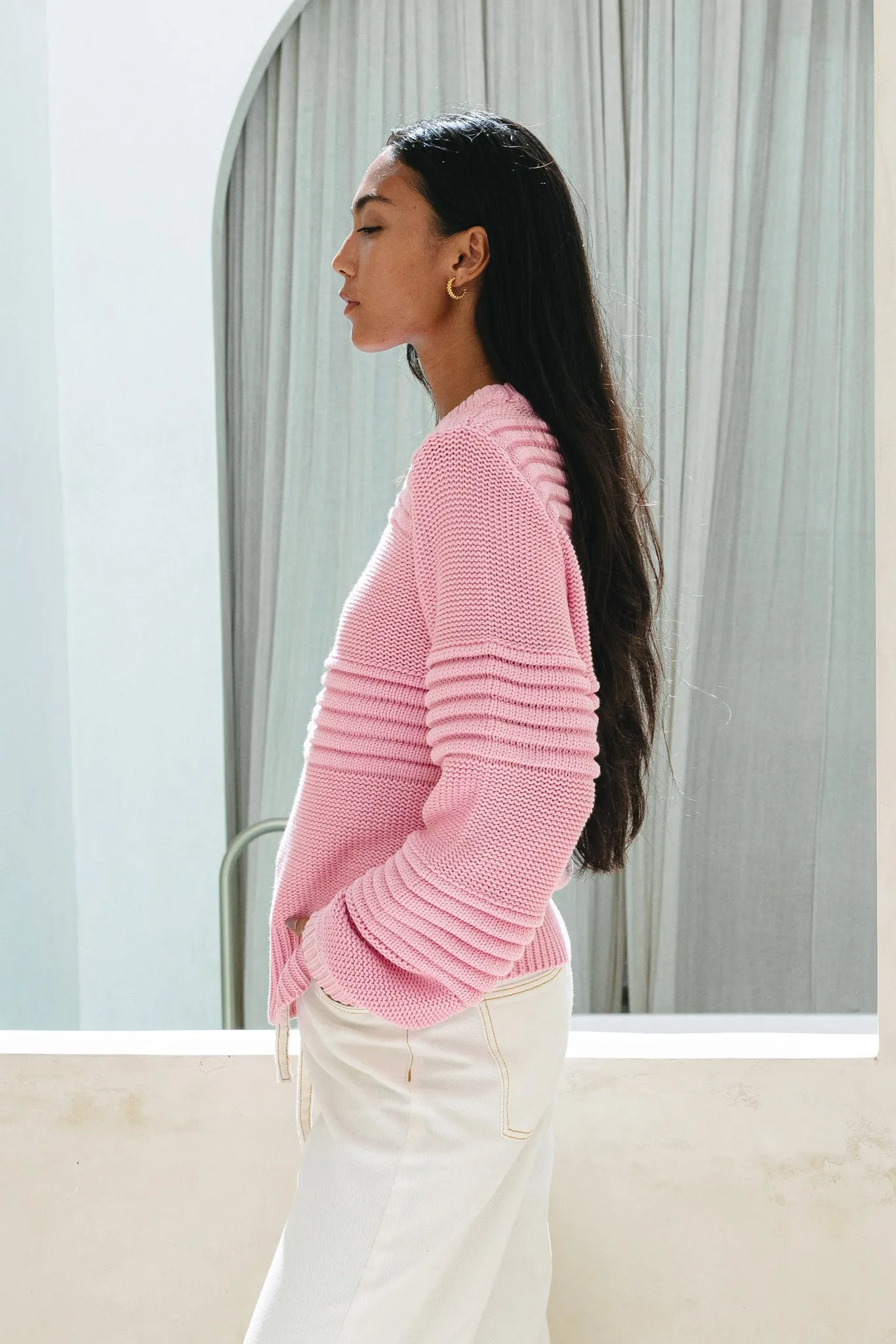 Jeanne Pink Knit Sweater