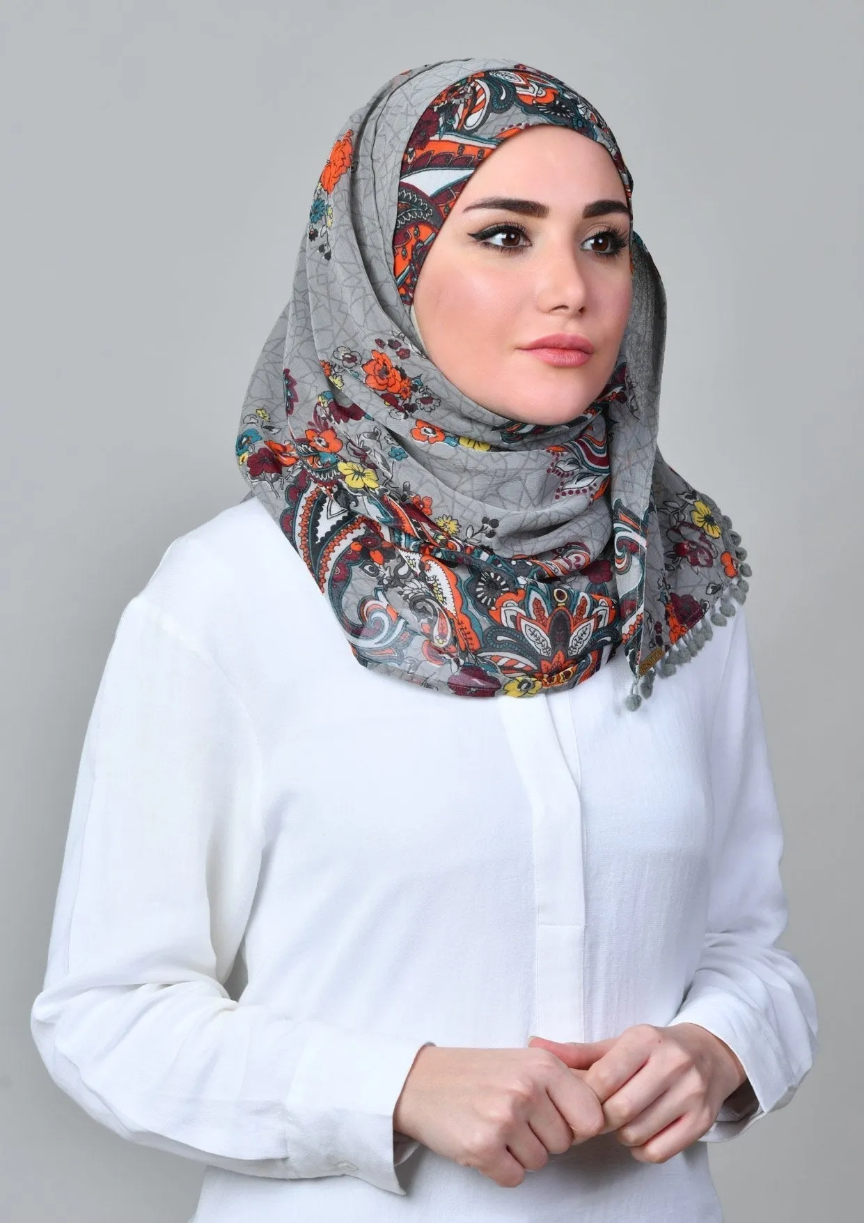 Kashmir Gray- Chic Mini- Crinkled Chiffon