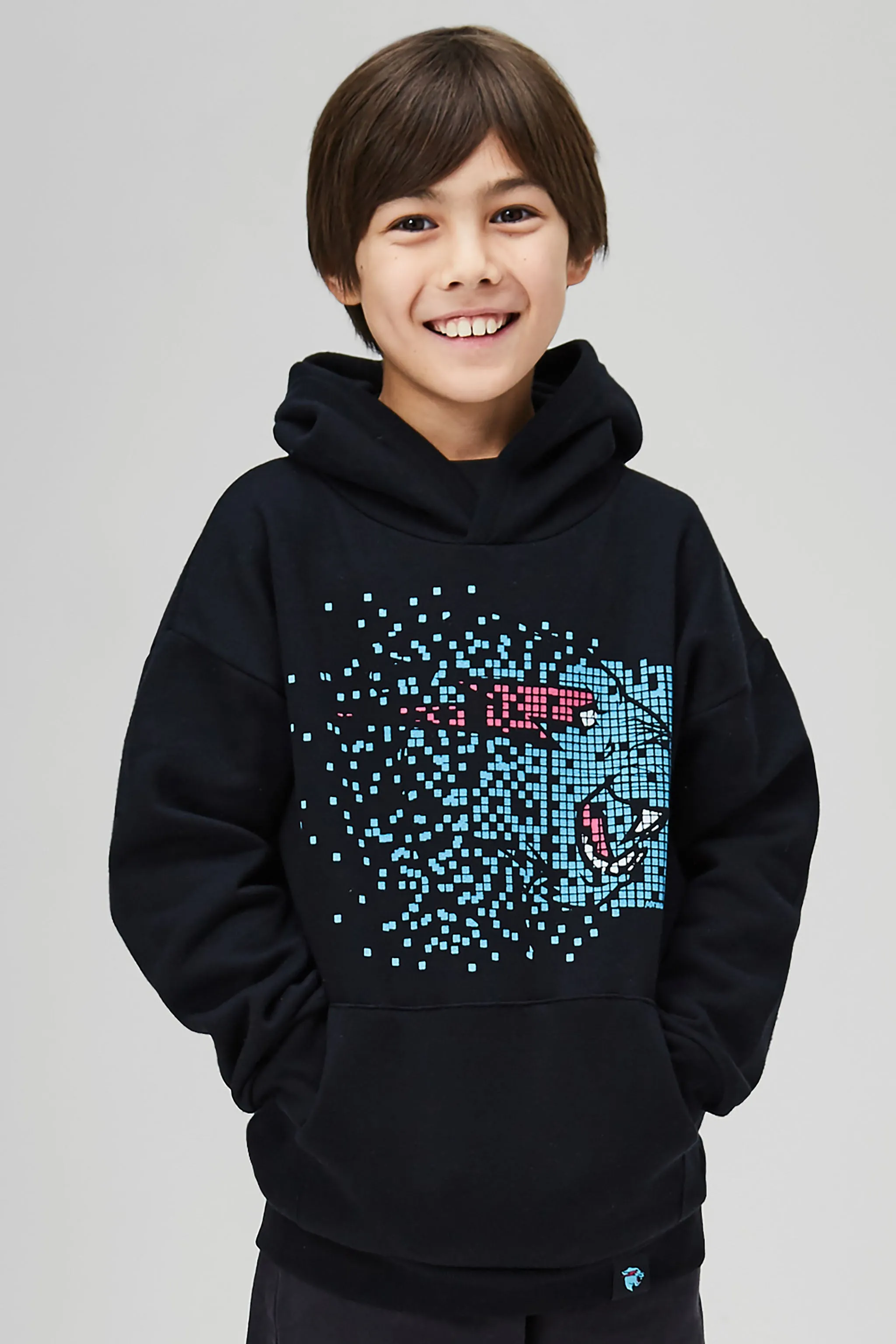 KIDS DATABLOCKER HOODIE - BLACK