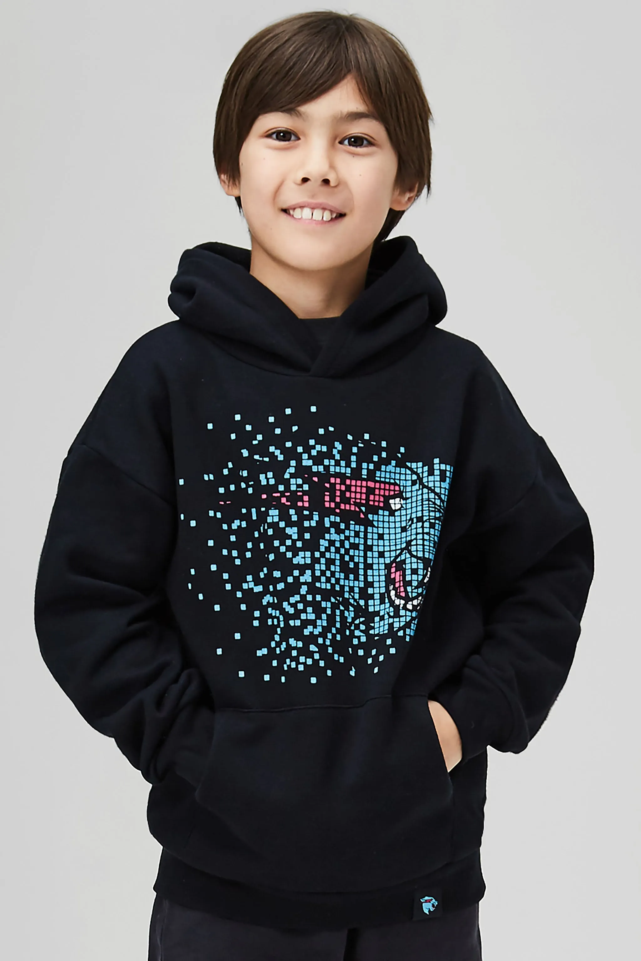 KIDS DATABLOCKER HOODIE - BLACK