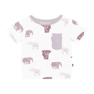 Kyte Baby Printed Toddler Crew Neck Tee in Elephant