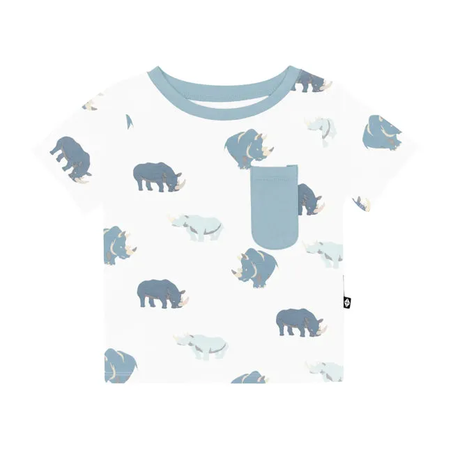 Kyte Baby Printed Toddler Crew Neck Tee in Rhino