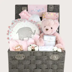 Large Mum & Baby Gifts Basket Dream Big Baby Girl