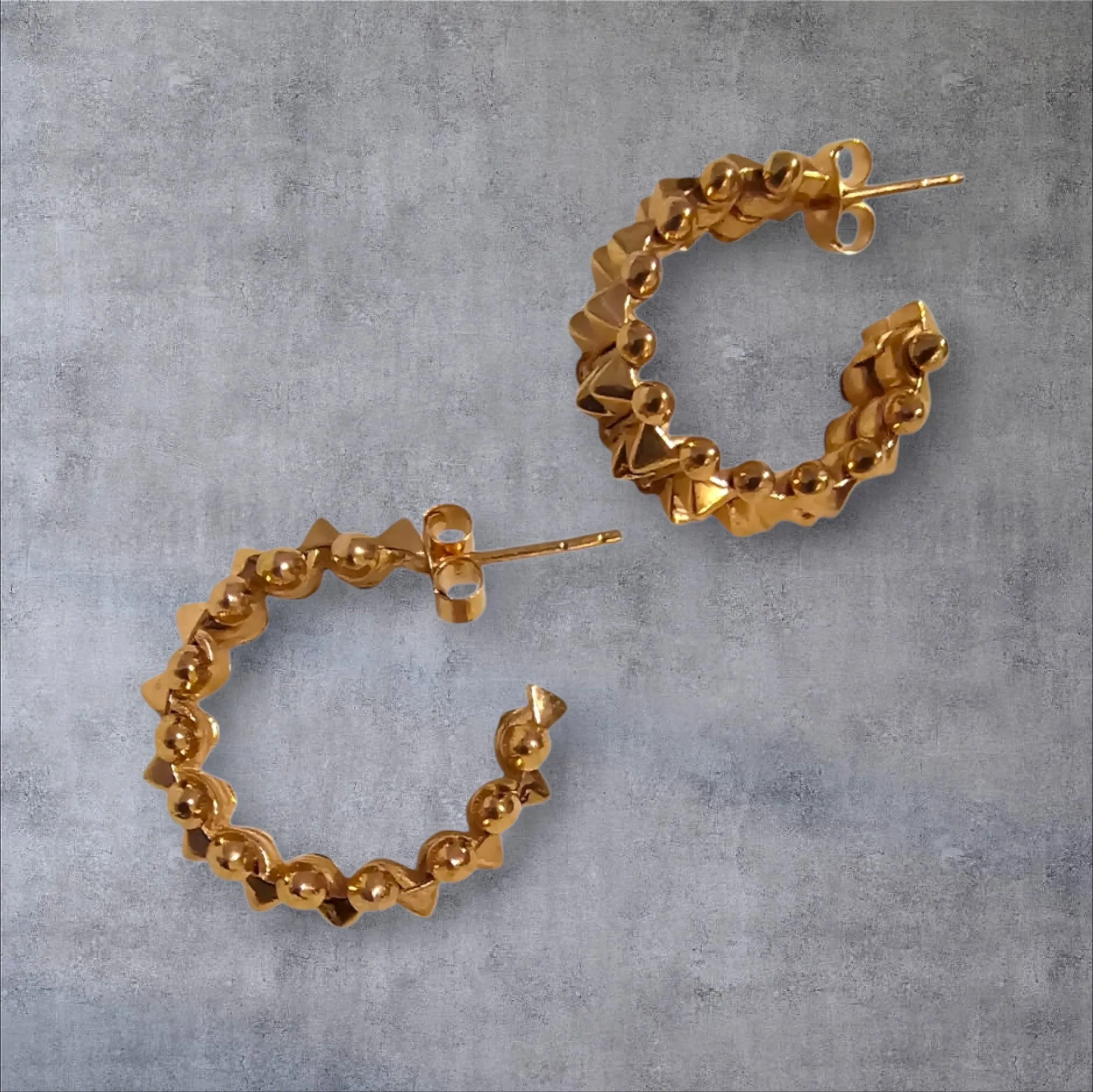 MCJewels - Radiant Luxe Gold-Plated Hoop Earrings