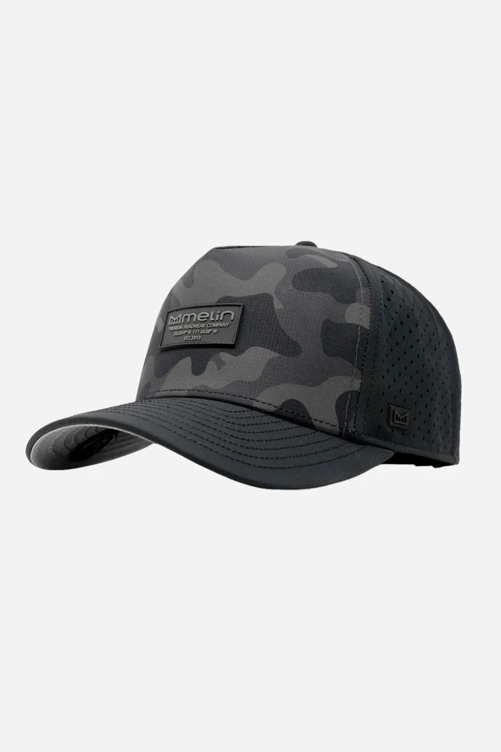 Melin Odyssey Brick Hydro Hat in Black Camo Midnight