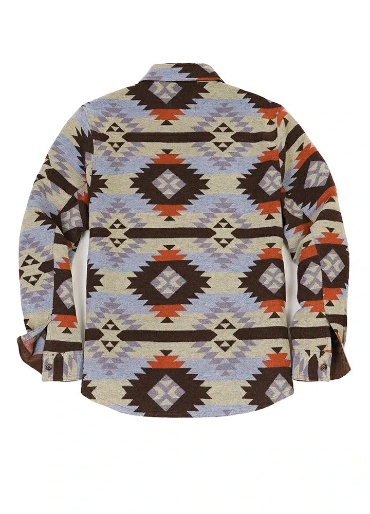 Men's Aztec Shirt Jacket, Wool Blend