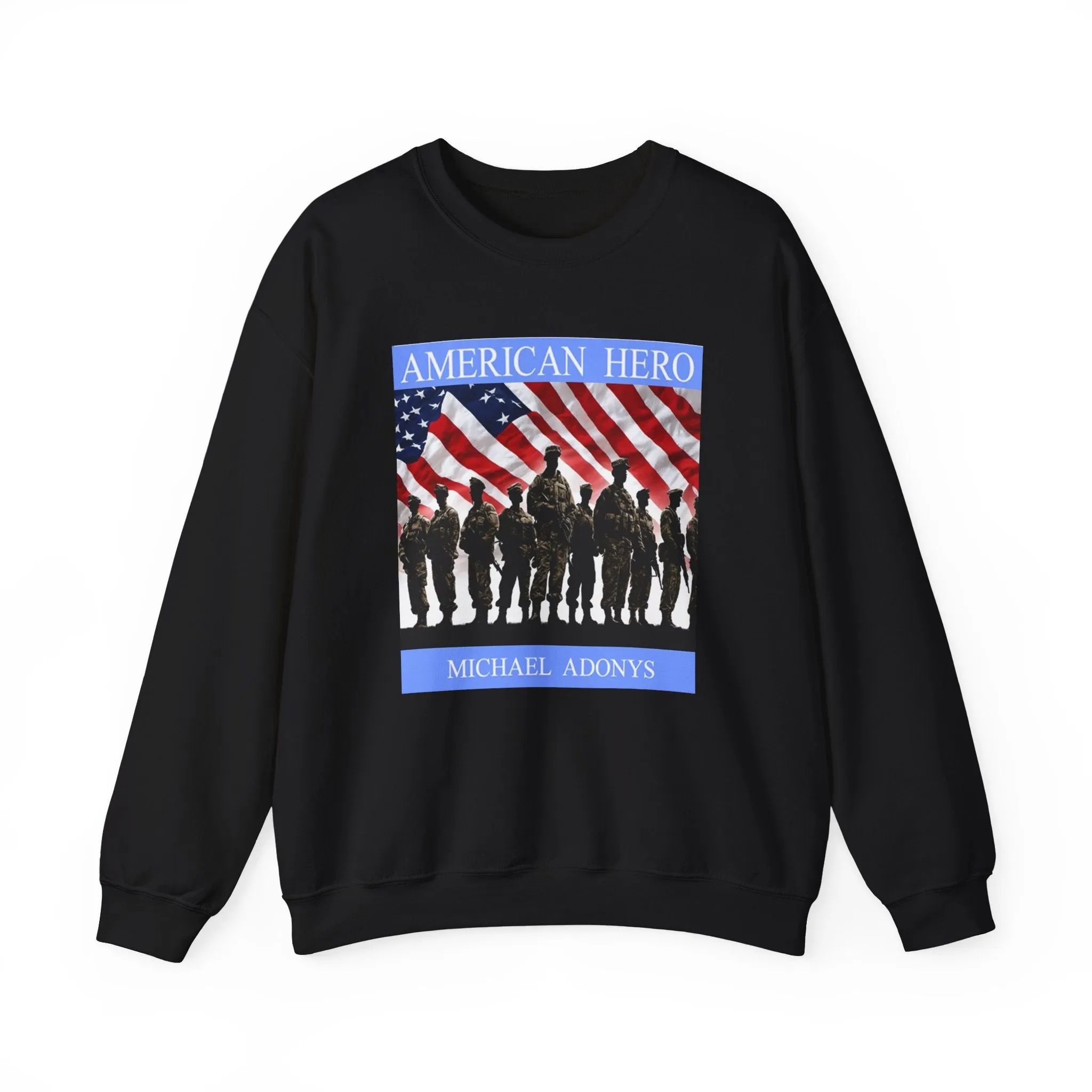 Michael Adonys American Hero Crewneck Sweatshirt  Unisex Heavy Blend