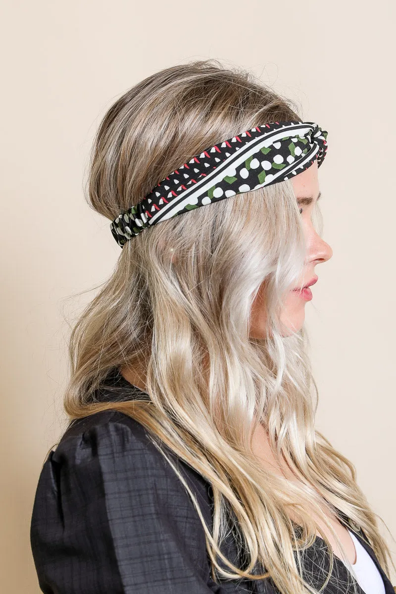 Mod Pattern Twist Headband - Bohemian, Chic, Versatile 🌀