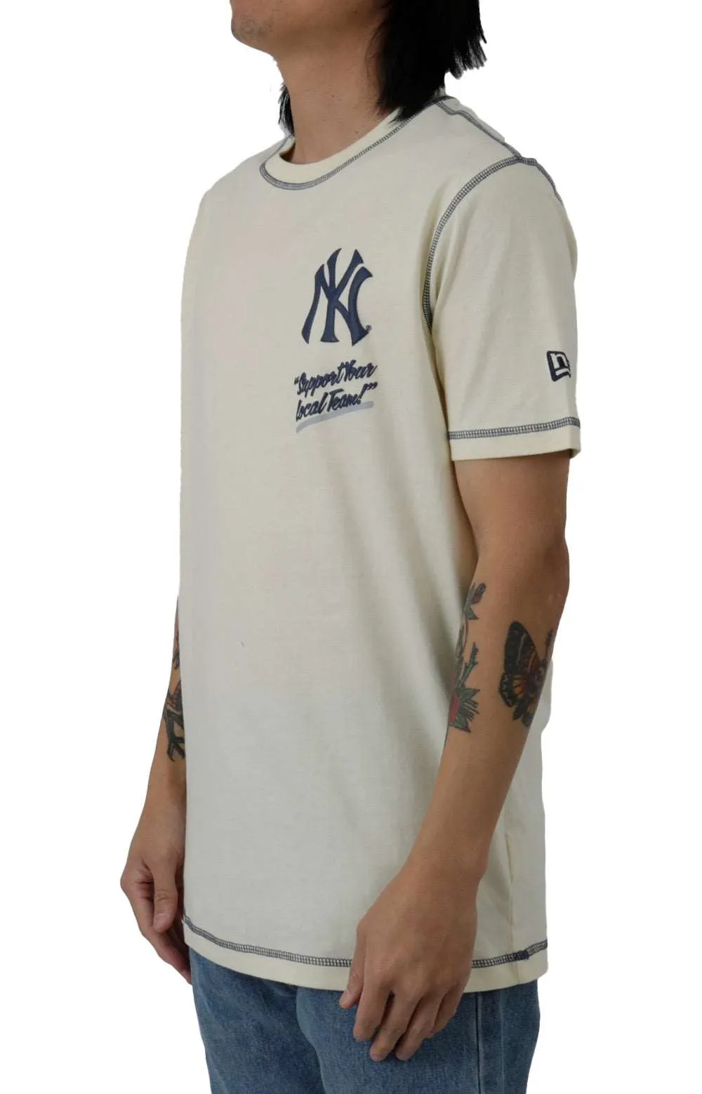 NY Yankees Distressed Logo T-Shirt