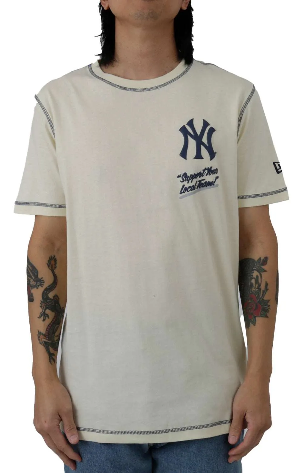 NY Yankees Distressed Logo T-Shirt