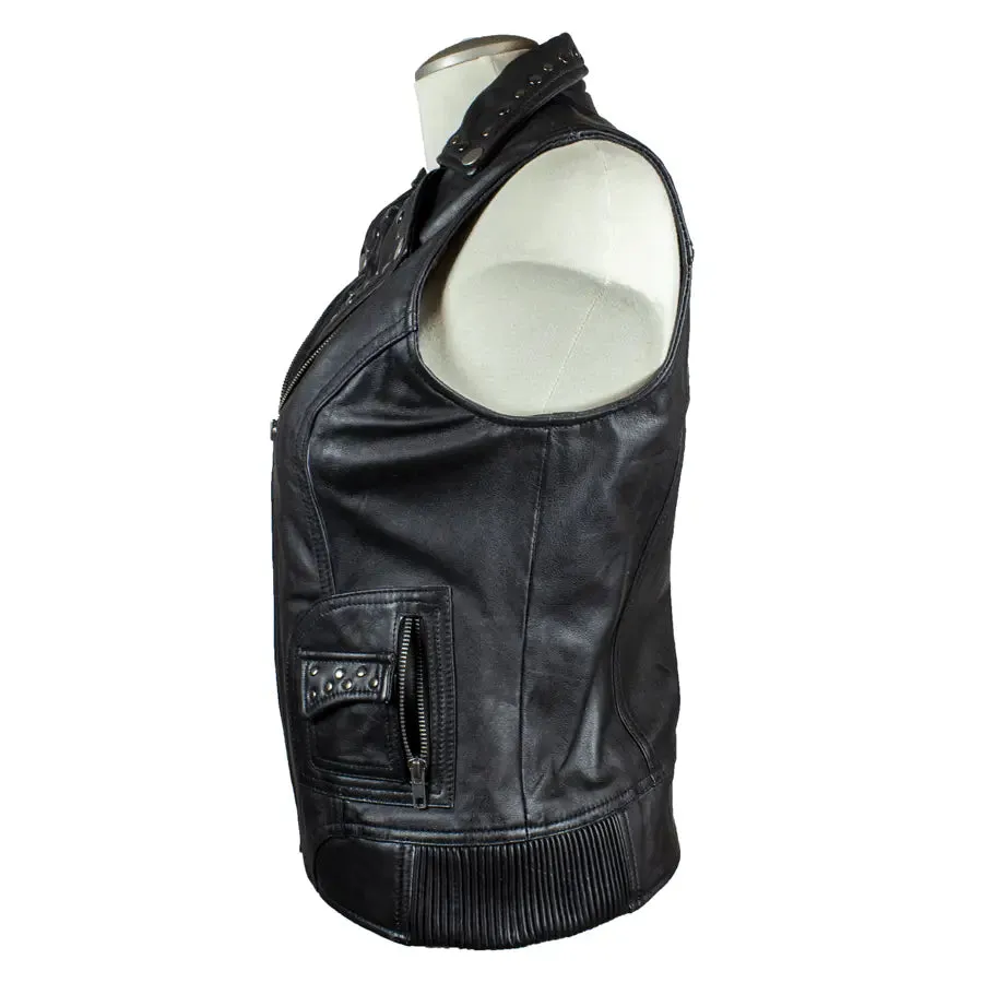 Open Road Women's Studded Leather Vest