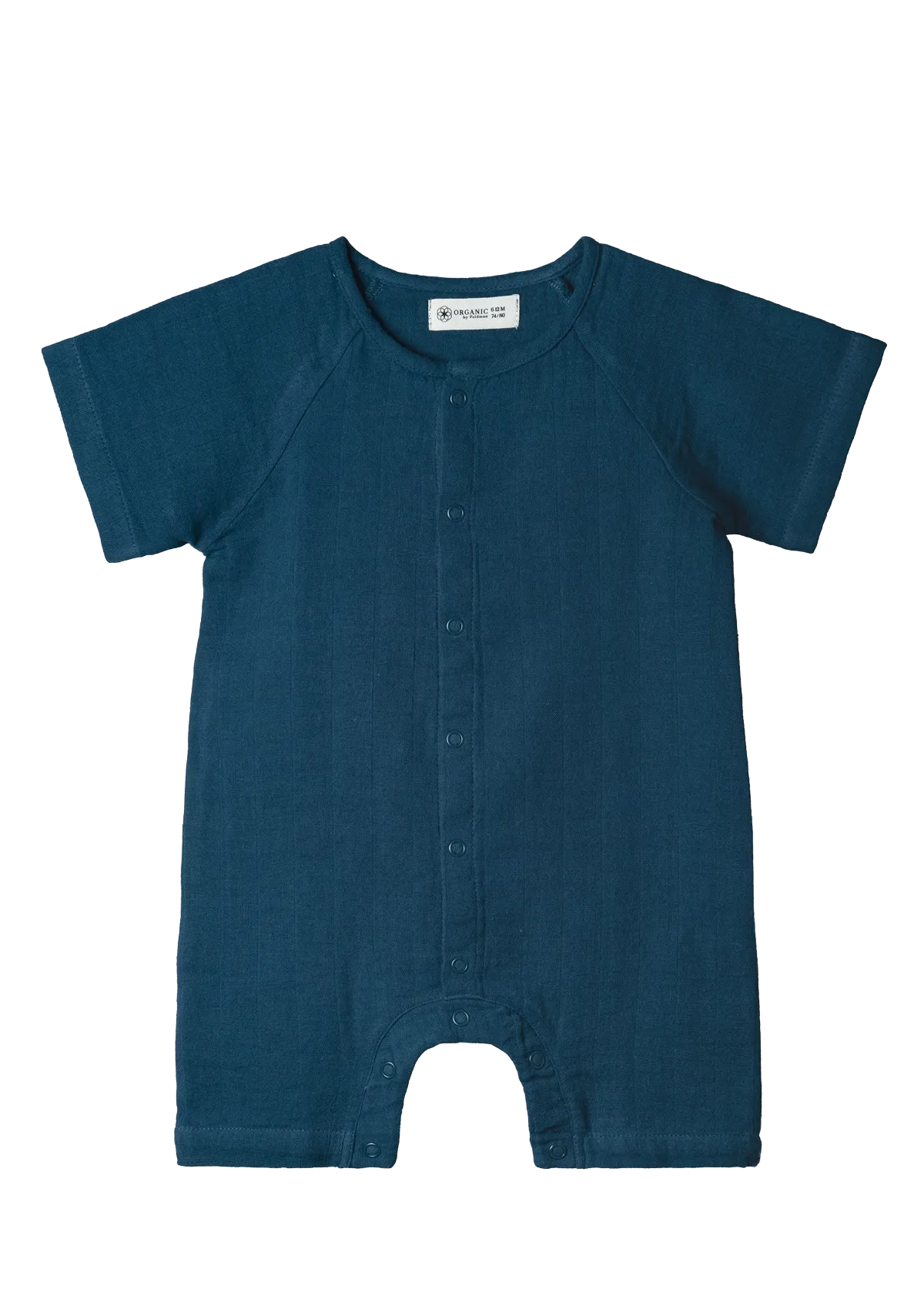 Playsuit short Play of Colors Petrol-blue organic muslin