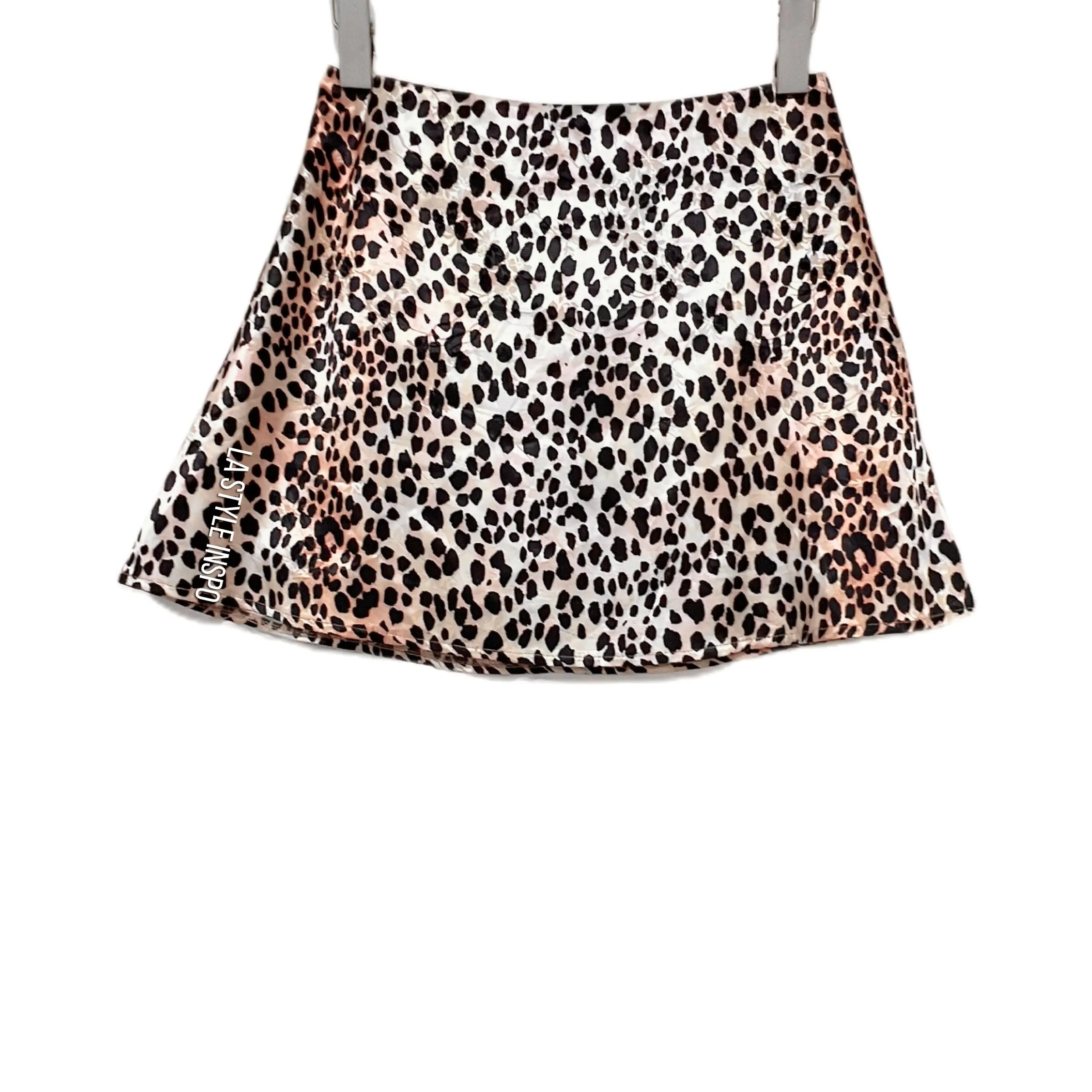 Princess Polly Animal Print Satin Silky Mini Skirt A Line Size 4