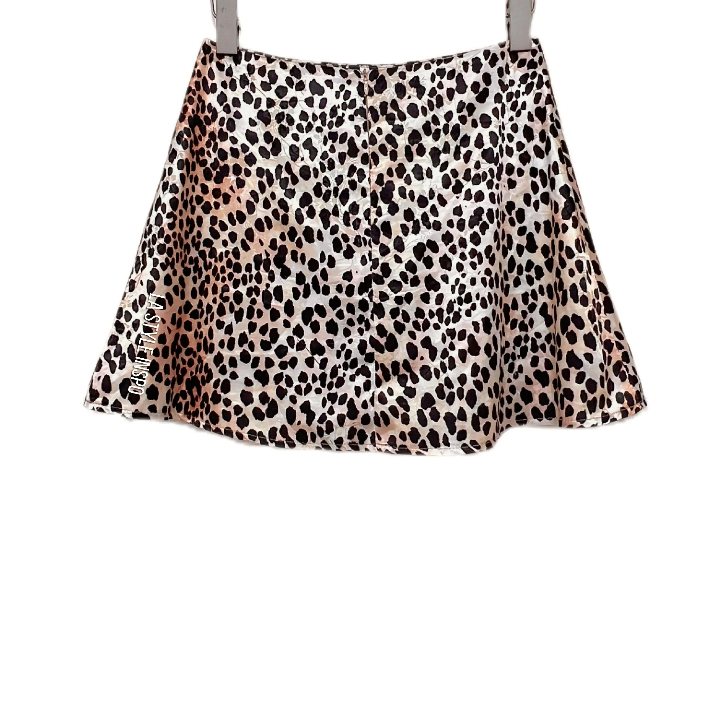 Princess Polly Animal Print Satin Silky Mini Skirt A Line Size 4