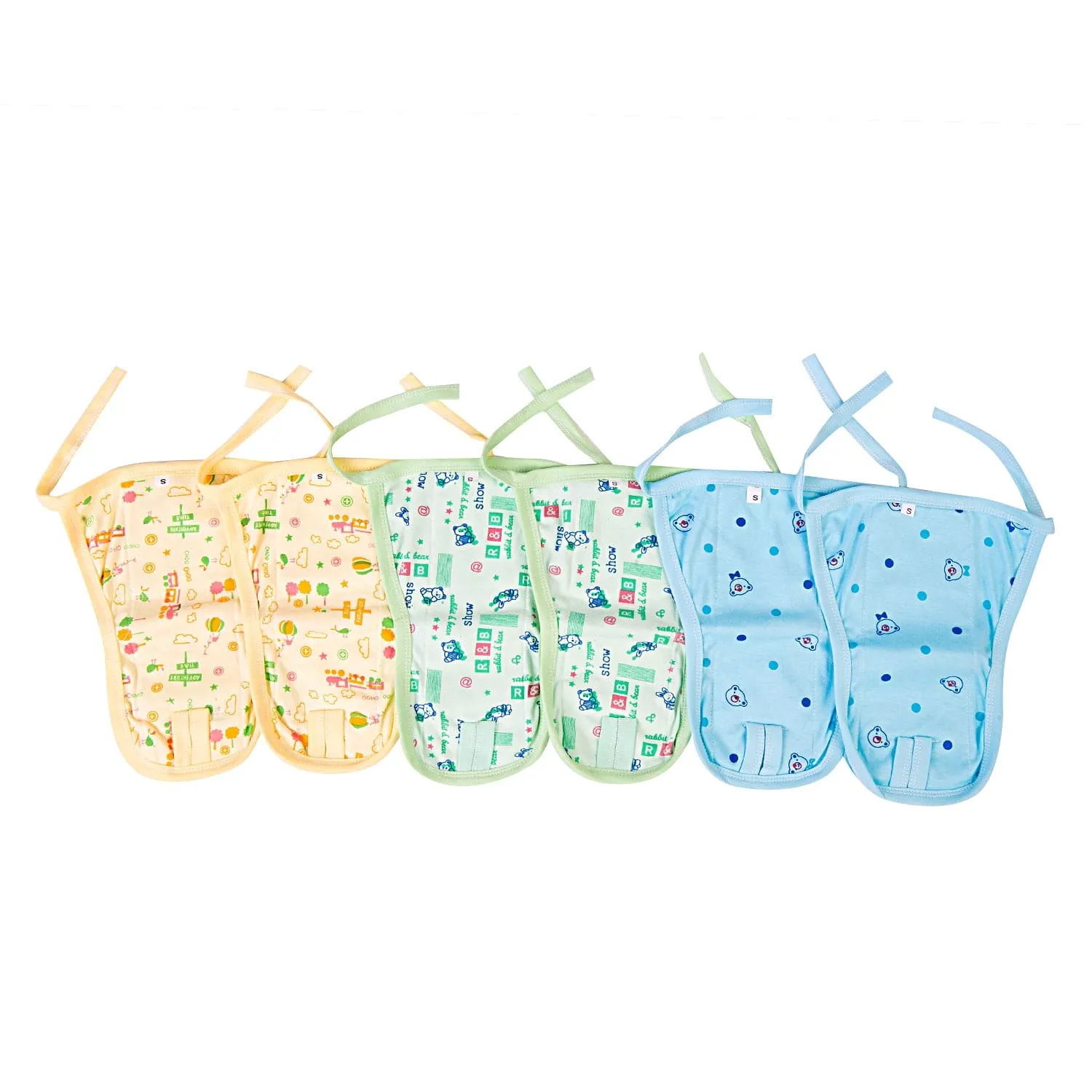 Rabbit And Bear Adventures Multicolour 6 Pk Padded Langot