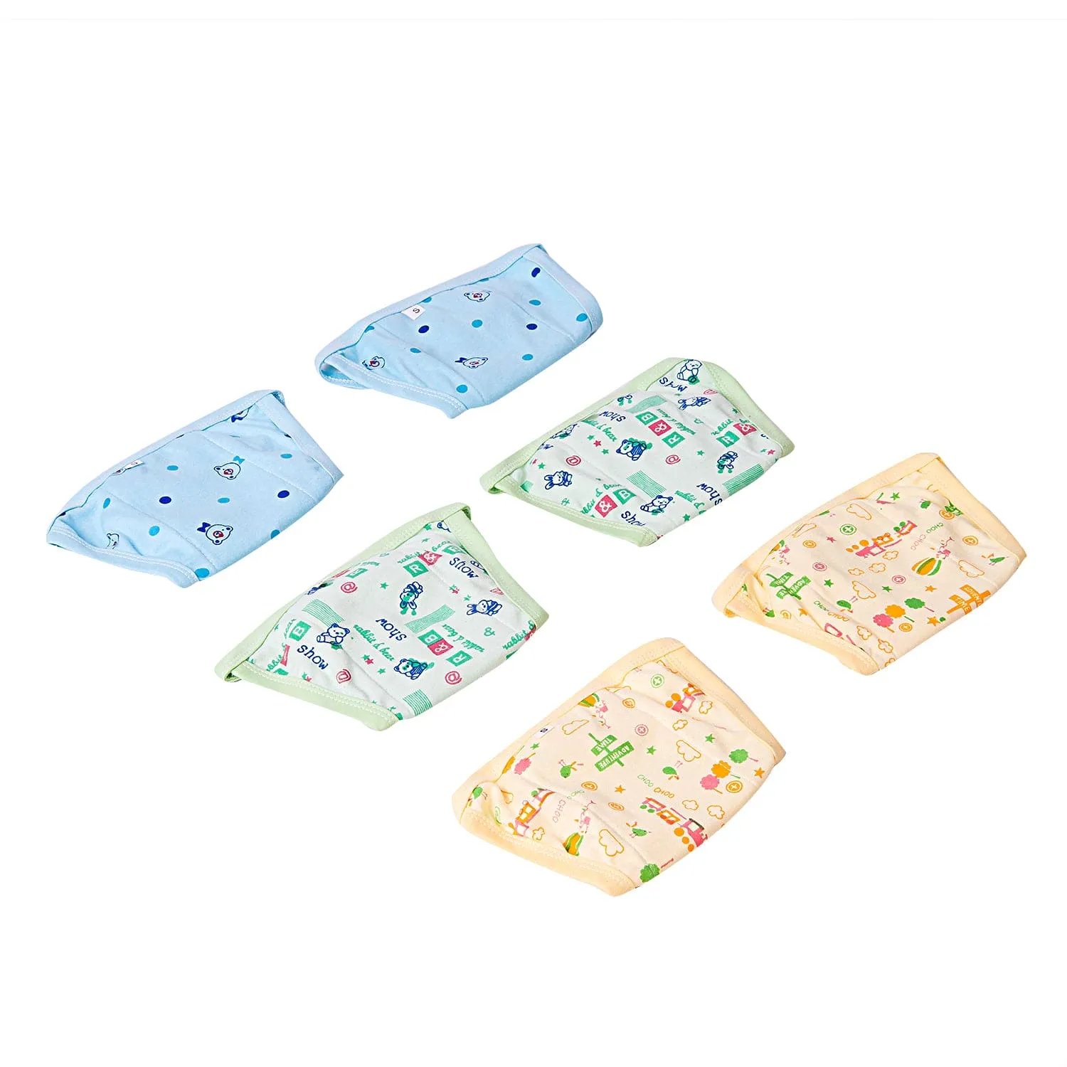 Rabbit And Bear Adventures Multicolour 6 Pk Padded Langot