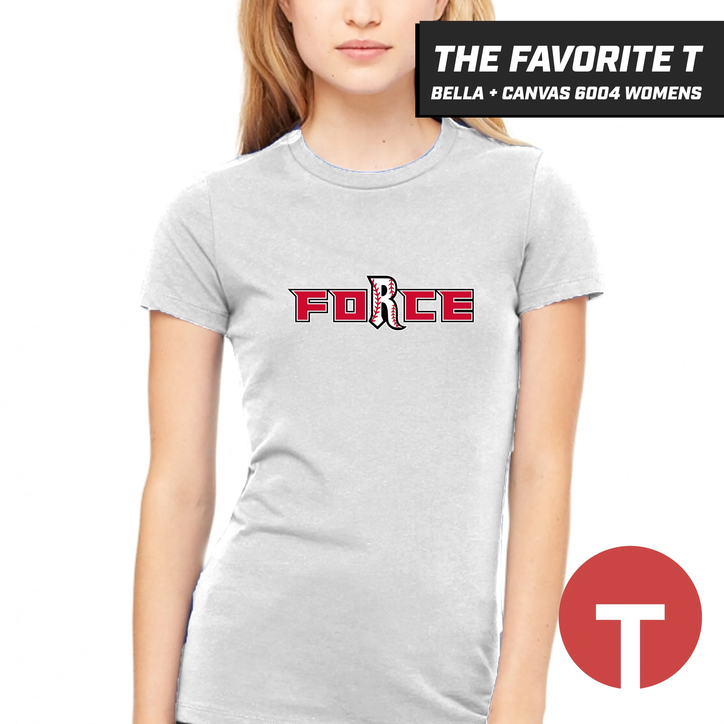 Relentless Force - LOGO 2 - Bella Canvas 6004 Womens "Favorite T"