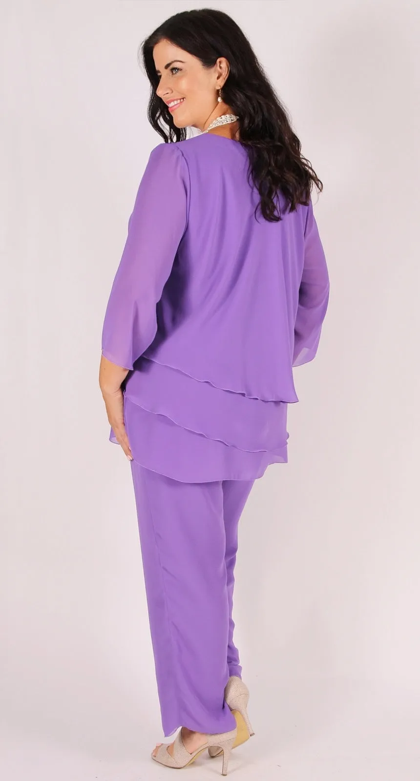 Rosaline Chiffon Pant Orchid