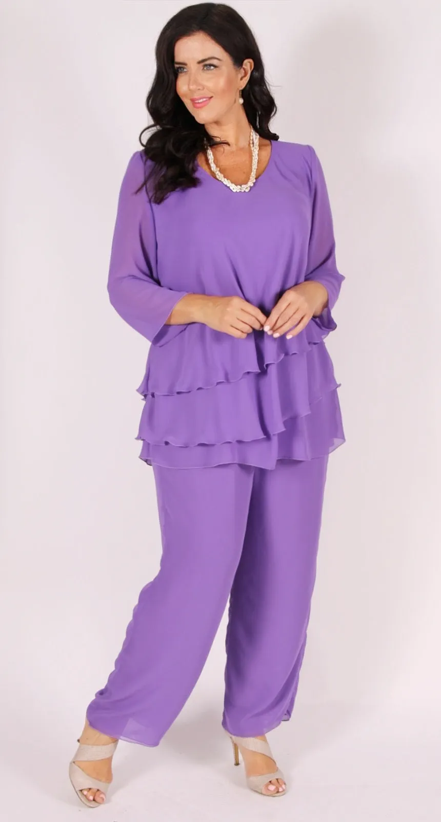 Rosaline Chiffon Pant Orchid