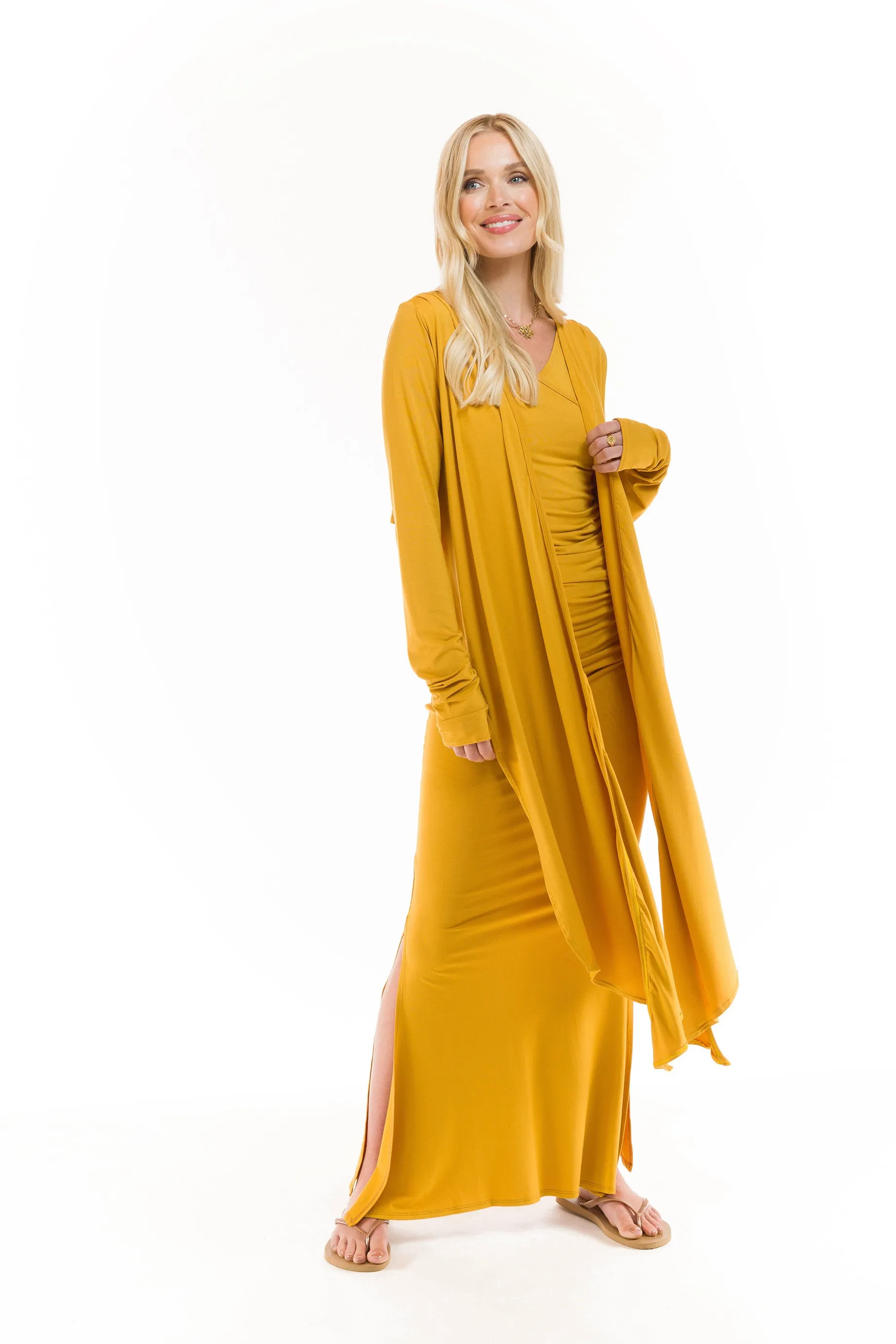 SIDE SLIT SKIRT TIBETAN YELLOW