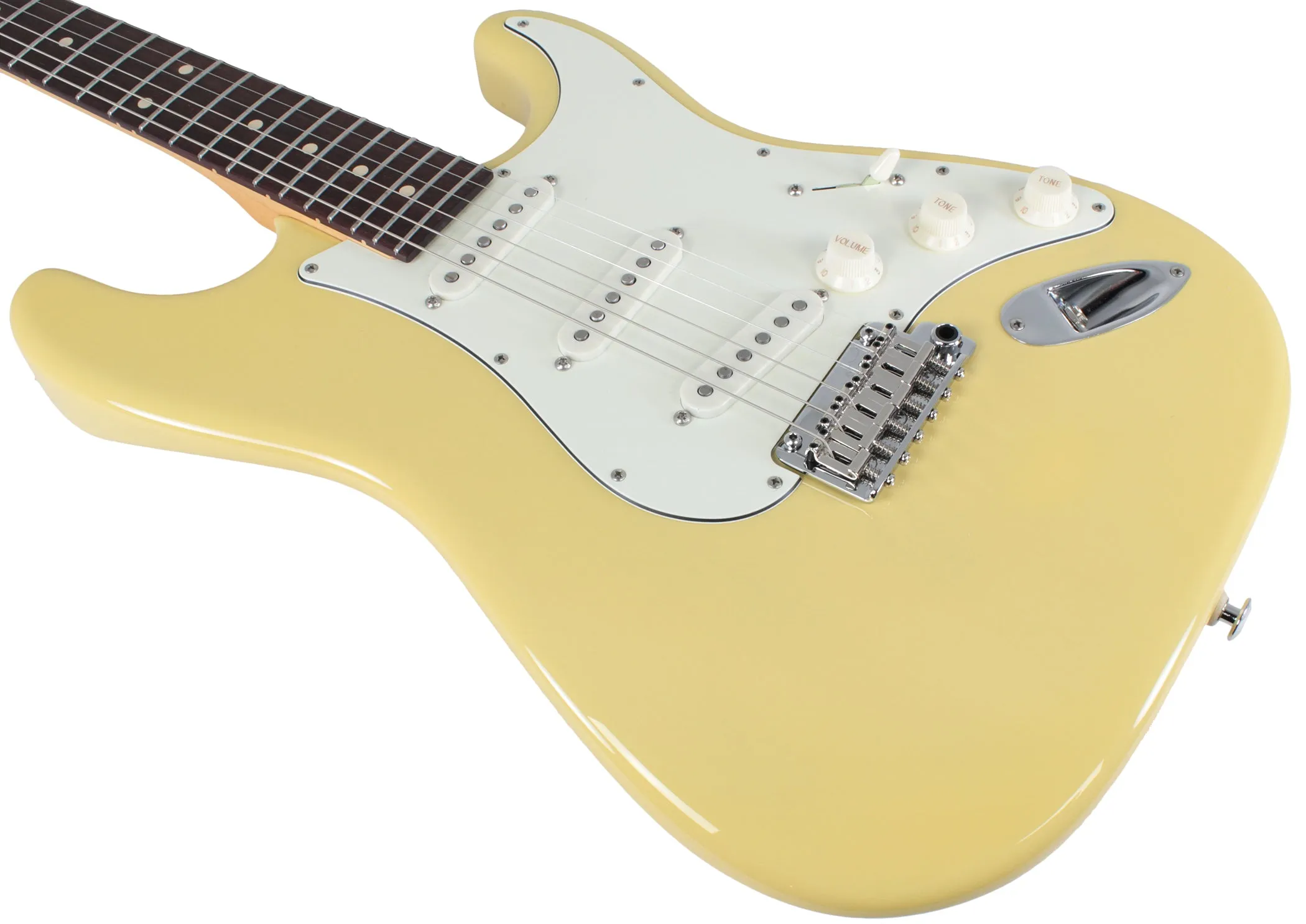 Suhr Classic S Guitar, Vintage Yellow, Rosewood