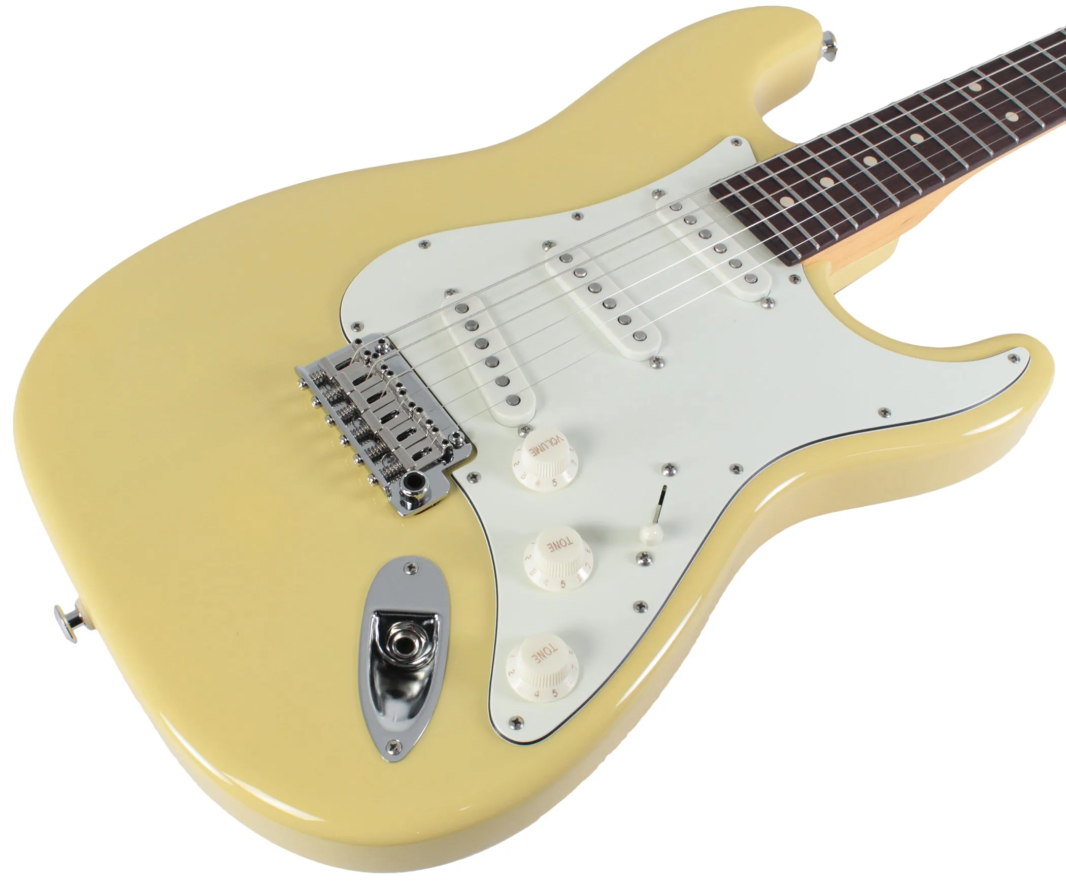 Suhr Classic S Guitar, Vintage Yellow, Rosewood